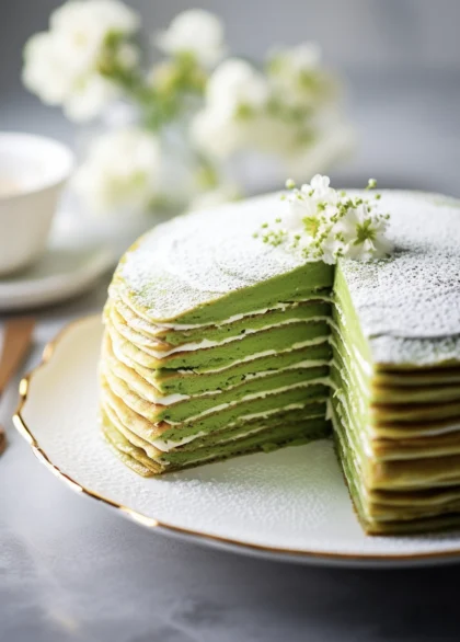matcha mille cake2