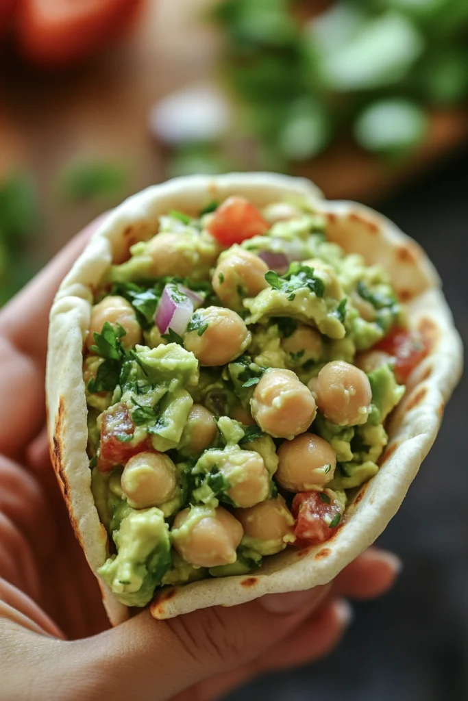 Avocado and Chickpea Salad-Stuffed Pitas 2 pita 2