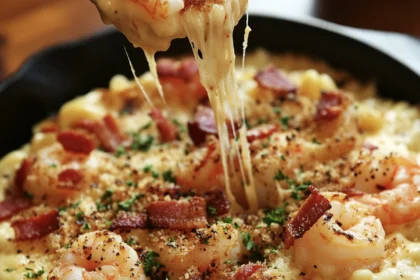 Spicy Cajun Shrimp Mac & Cheese with Crispy Bacon Topping 20 shrimp mac and cheese4