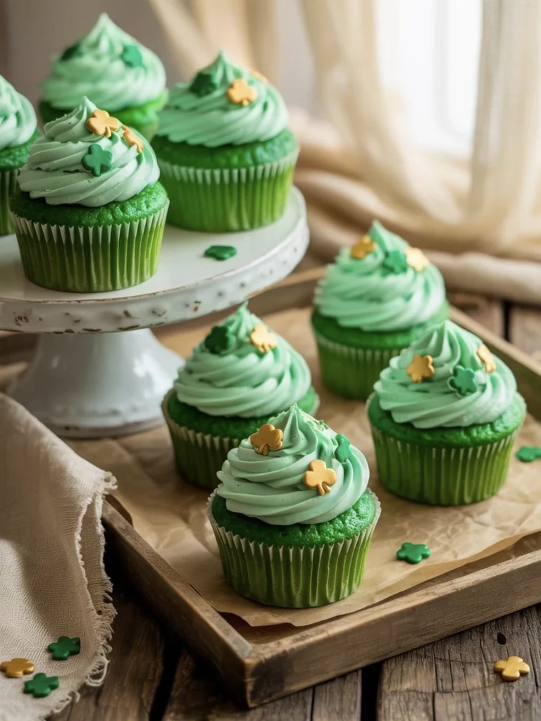st patrick green cupcakes 1