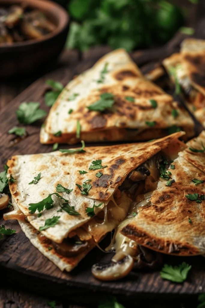 Quesadillas with Oaxaca Cheese and Mushrooms 1