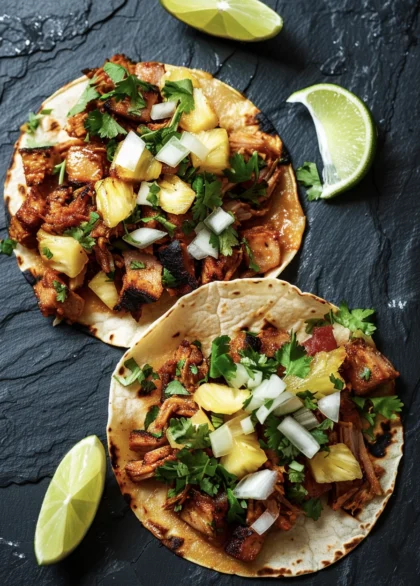 Tacos al Pastor with Pineapple