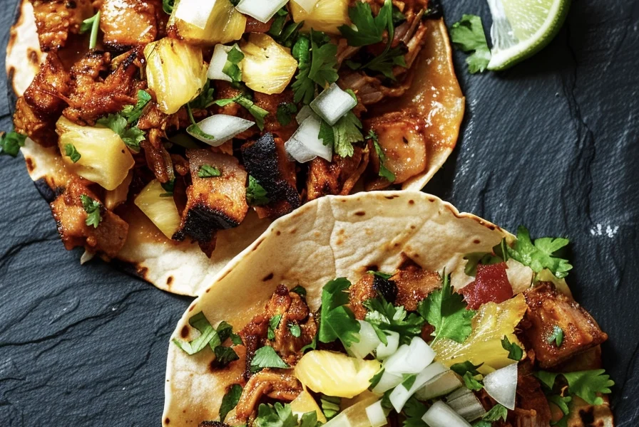 Tacos al Pastor with Pineapple