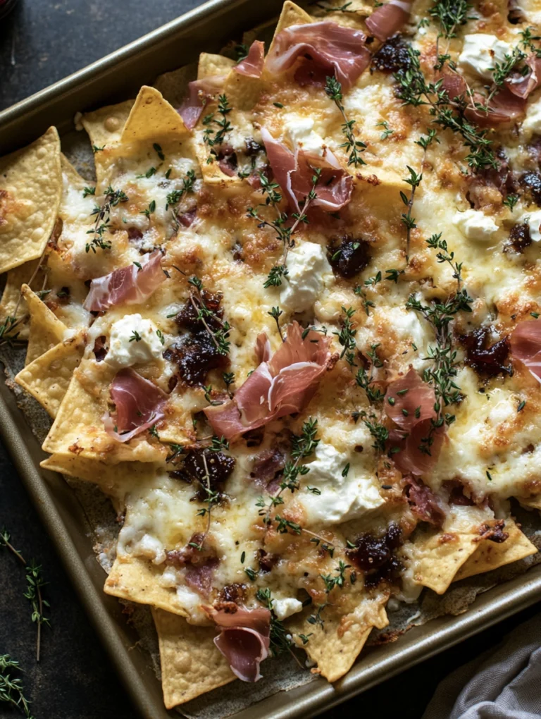 Plate of charcuterie nachos
