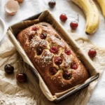 Delicious cherry banana bread sliced