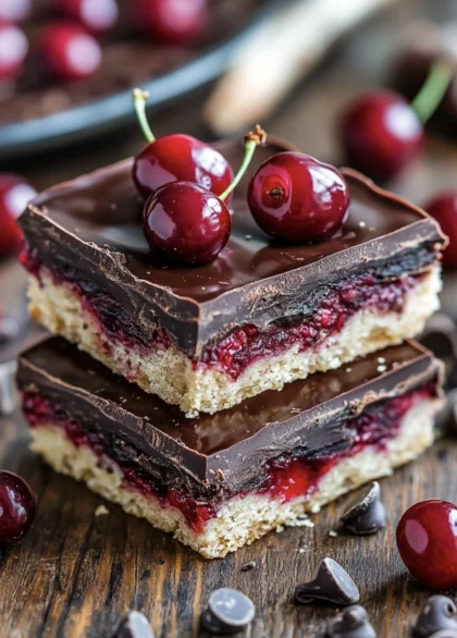 Decadent No-Bake Cherry Chocolate Bar