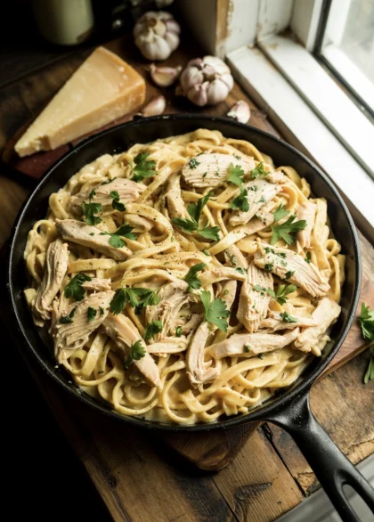 Creamy Chicken Garlic Parmesan Pasta