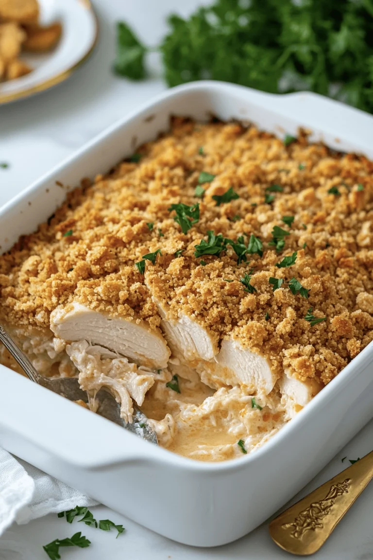 Million Dollar Chicken Casserole. A Creamy, Cheesy Family Favorite That Tastes Like a Million Bucks!