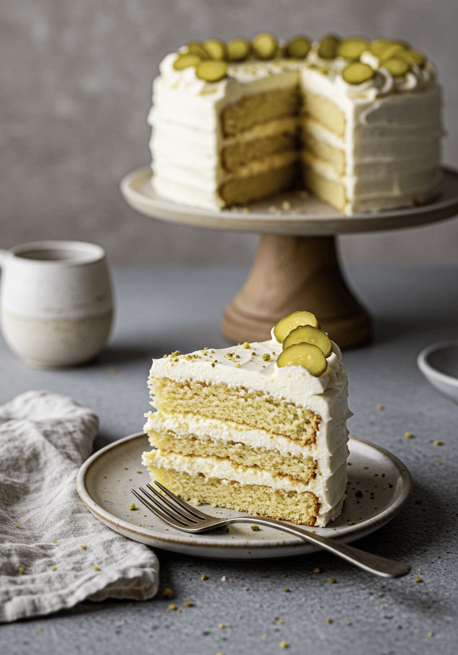 Dill Pickle Birthday Layer Cake 6 more pickle cake5