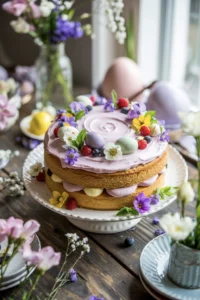 purple easter cake