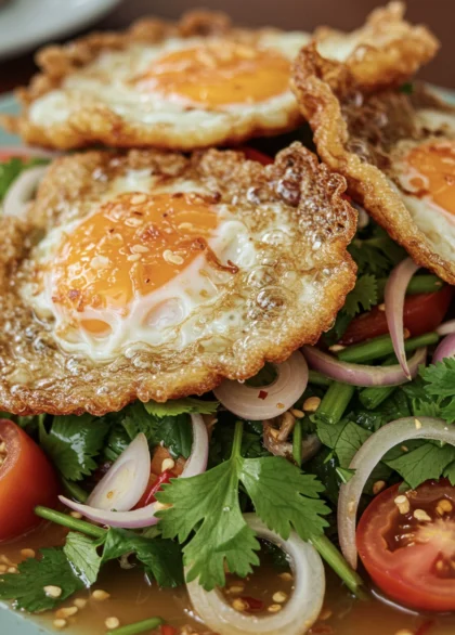 Thai Fried Egg Salad (Yum Khai Dao)