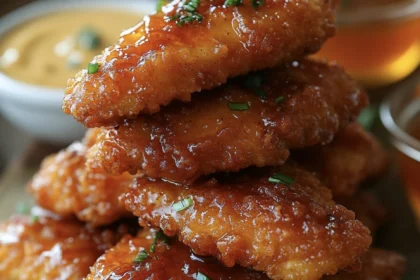 Crispy Honey Butter Chicken Tenders (15-Minute Air Fryer Fix!) 12 air fried crispy chicken tenders 12