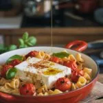 baked feta pasta with cherry tomatoes