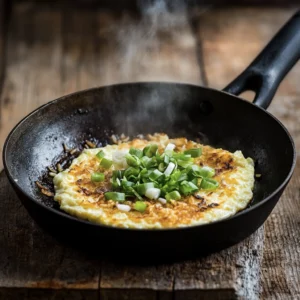 crispy rice omelet