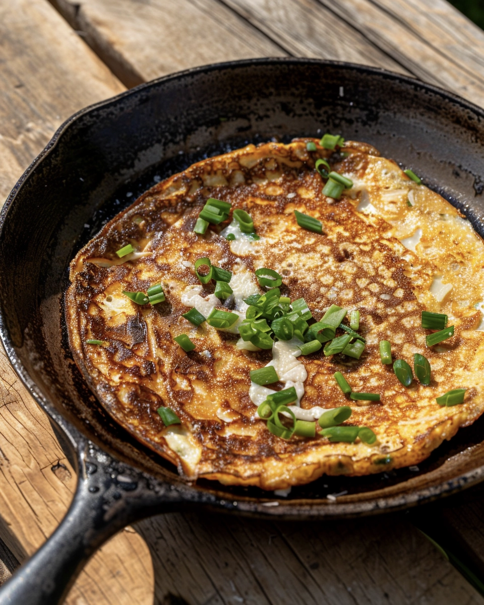 crispy rice omelet