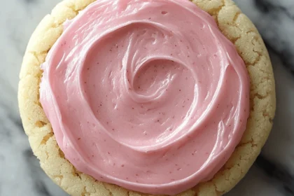 Soft Pink-Frosted Crumbl-Style Sugar Cookies 1 crumbl pink sugar cookie 3