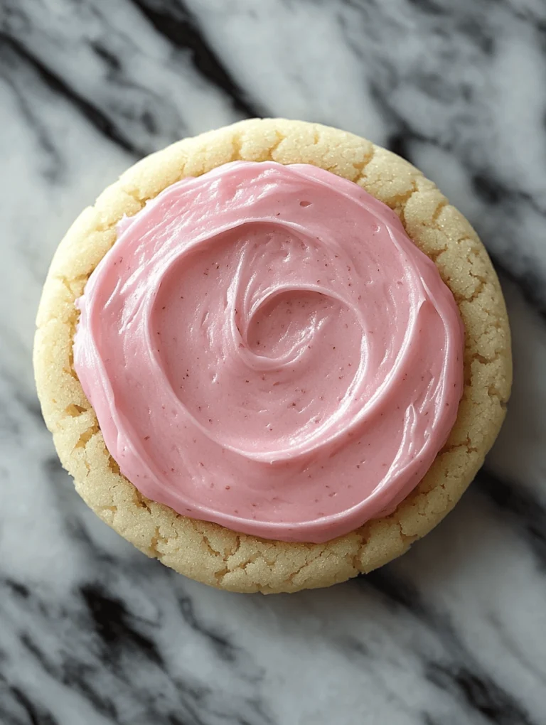 Soft Pink-Frosted Crumbl-Style Sugar Cookies
