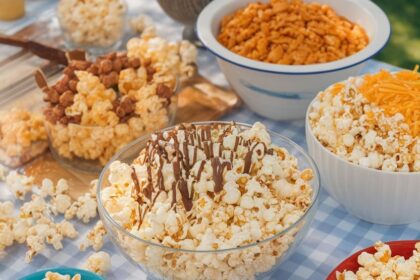 12 Must-Have Foods and Drinks for Ultimate Backyard Movie Nights 1 gourmet popcorn bar ideas 1