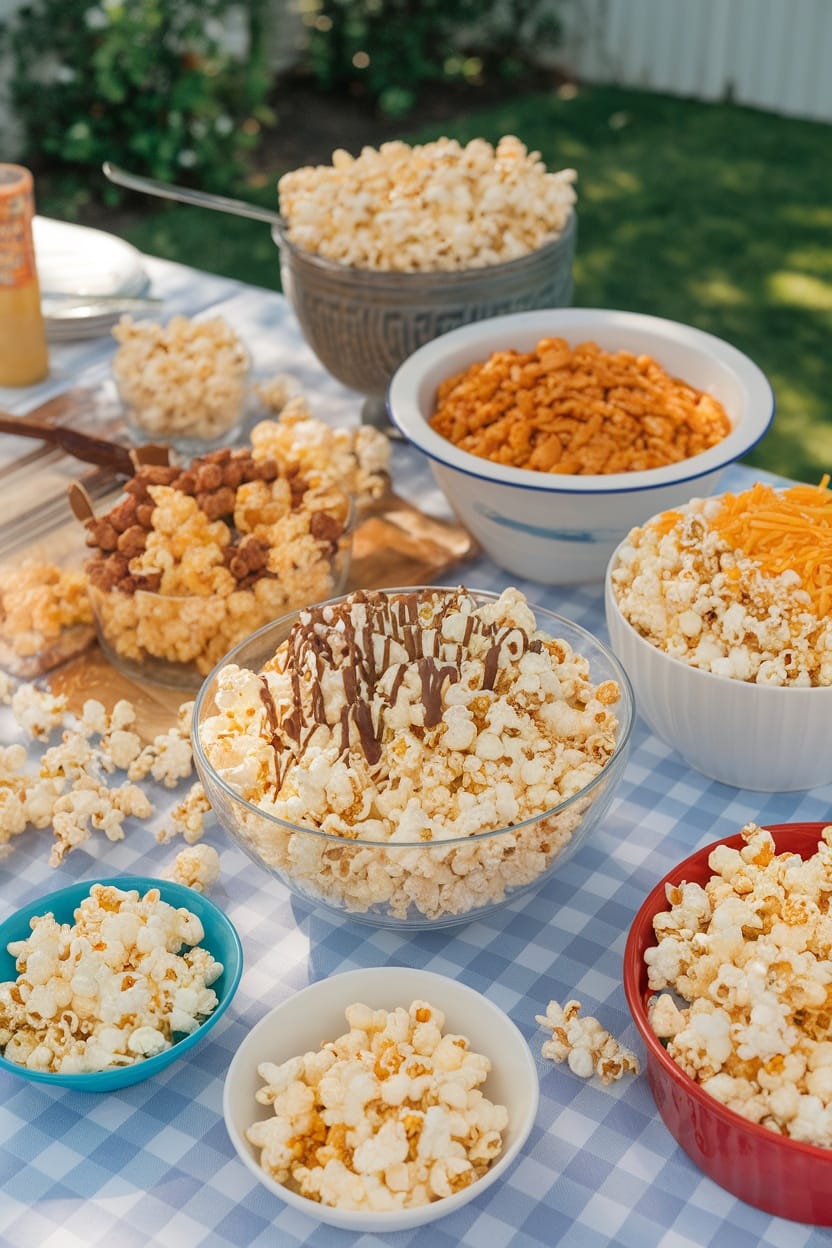 gourmet popcorn bar ideas 1