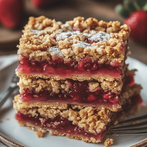 Insanely Easy Rhubarb-Strawberry Crumble Bars 5 rhubarb crumble bar 13
