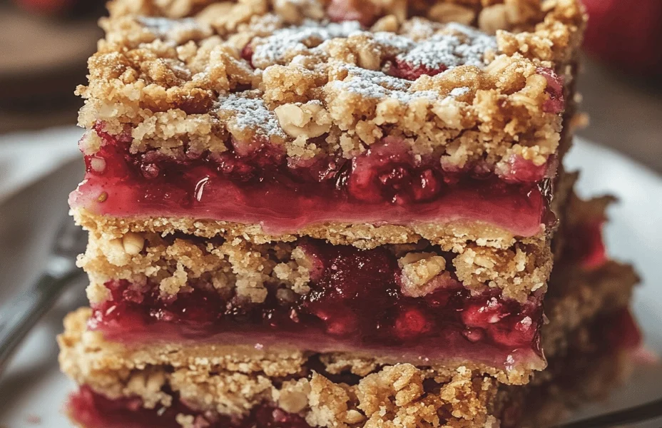 Insanely Easy Rhubarb-Strawberry Crumble Bars 1 rhubarb crumble bar 13
