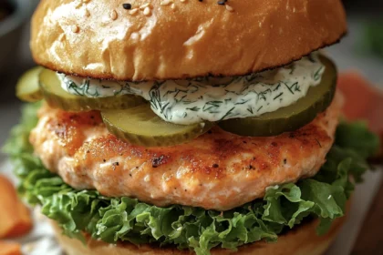 Crispy Salmon Patties with Lemon & Dill (5-Ingredient, Freezer-Friendly!) 10 salmon burger 13