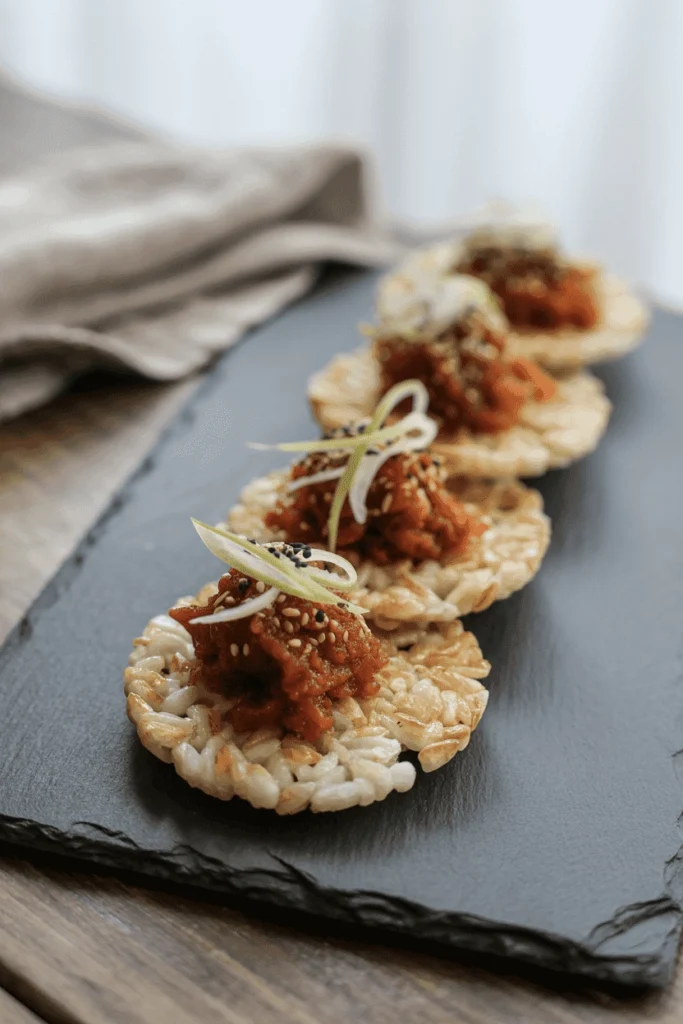 5-Minute Spicy Tuna Crispy Rice Bites 5 spicy tuna rice cakes 3