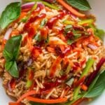 spicy thai basil rice salad