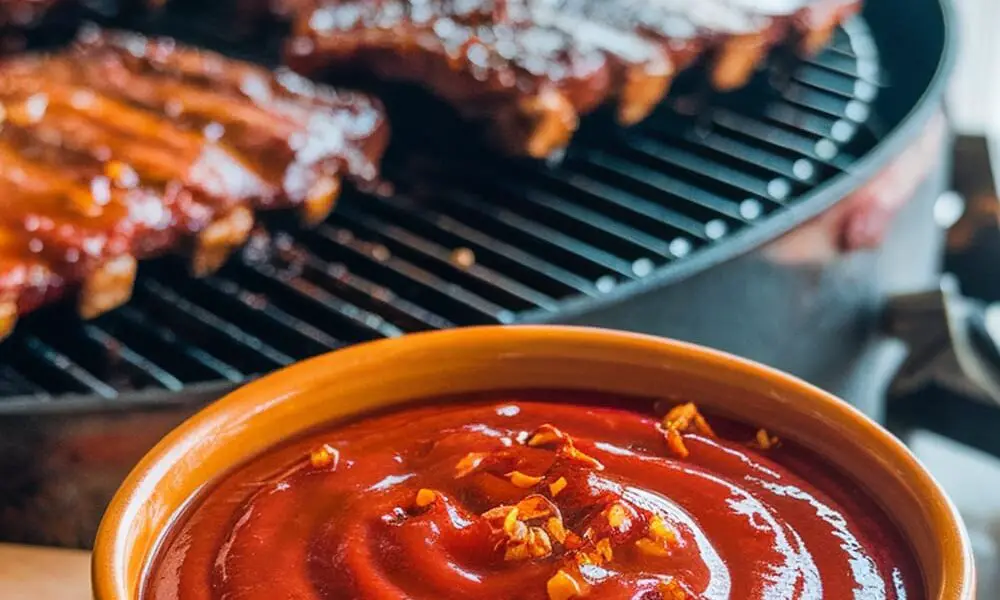 10 Incredible BBQ Sauces with 5 Ingredients or Less 1 dish of spicy tomato ketchup glaze