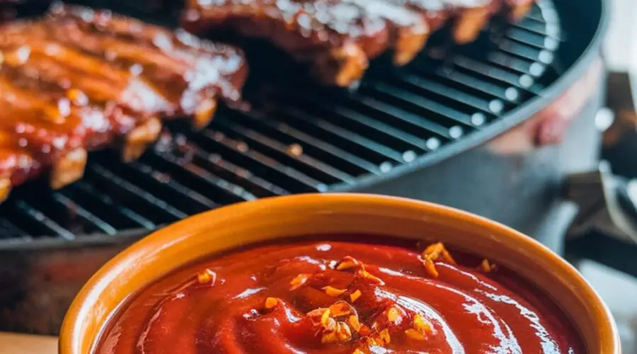 10 Incredible BBQ Sauces with 5 Ingredients or Less 1 dish of spicy tomato ketchup glaze