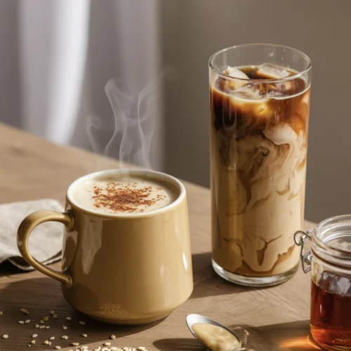 Smooth Velvety Tahini Coffee (Hot or Iced) 4 hot and iced tahini coffee