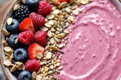 4 goddess glow smoothie bowl
