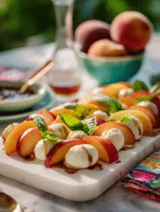 Peach caprese salad12