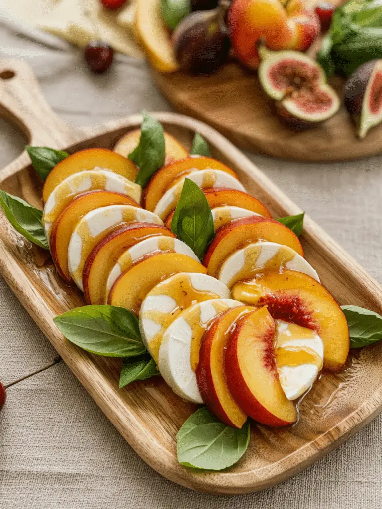 Peach caprese salad18