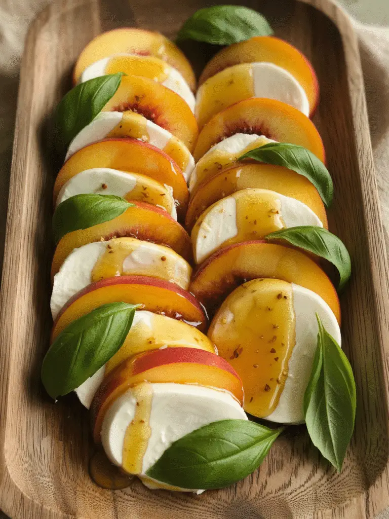 Peach caprese salad19