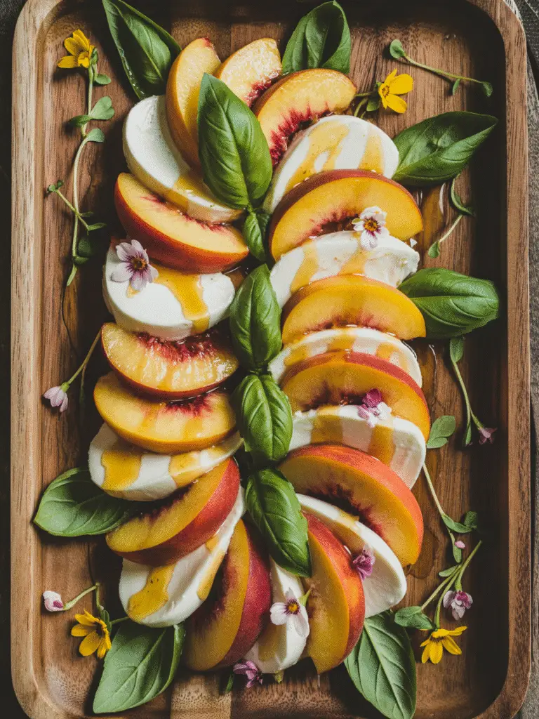 peach caprese salad