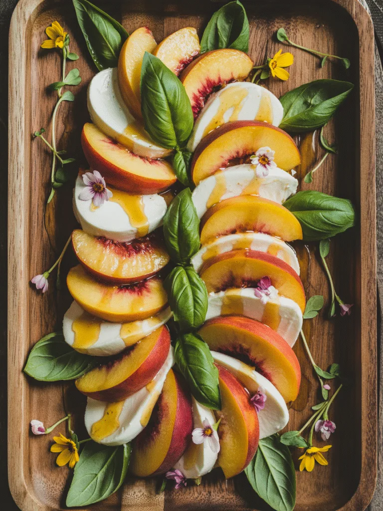 peach caprese salad