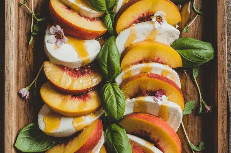 peach caprese salad