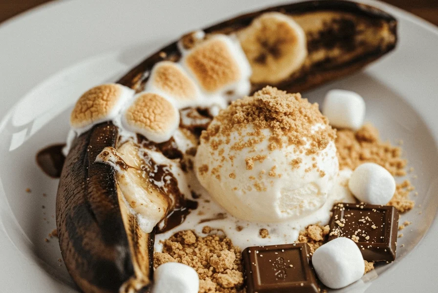 Sheet Pan S’mores Banana Boats 1 banana boat s'mores