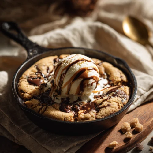 Viral Biscoff Cookie Dough Skillet (TikTok’s OG Melty Dessert 4 biscoff cookie dough skillet