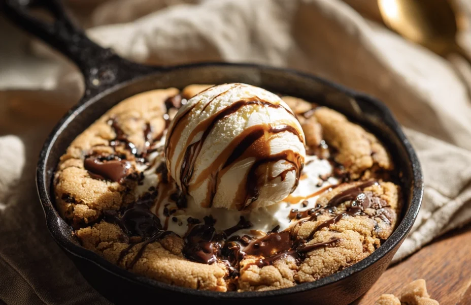 biscoff cookie dough skillet