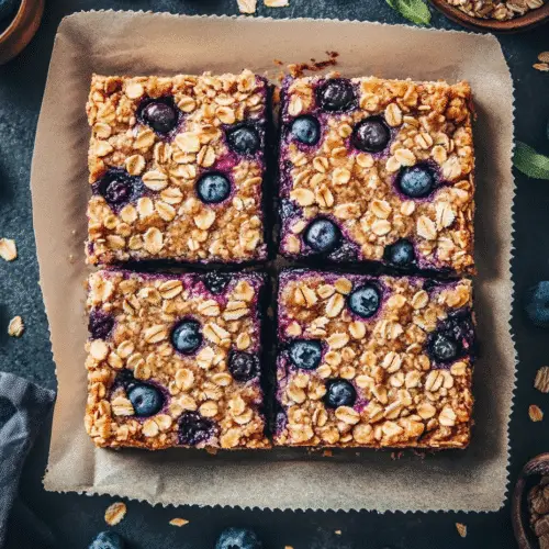 Blueberry Honey Oat Breakfast Bars 7 blueberry honey oat breakfast bars