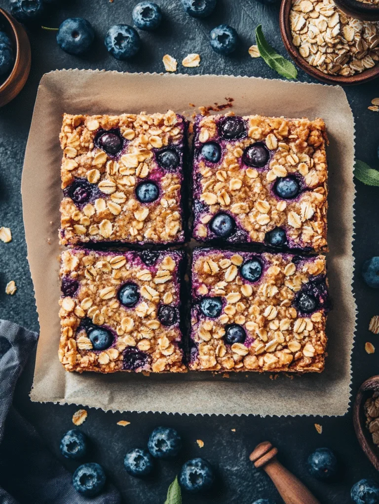 blueberry honey oat breakfast bars