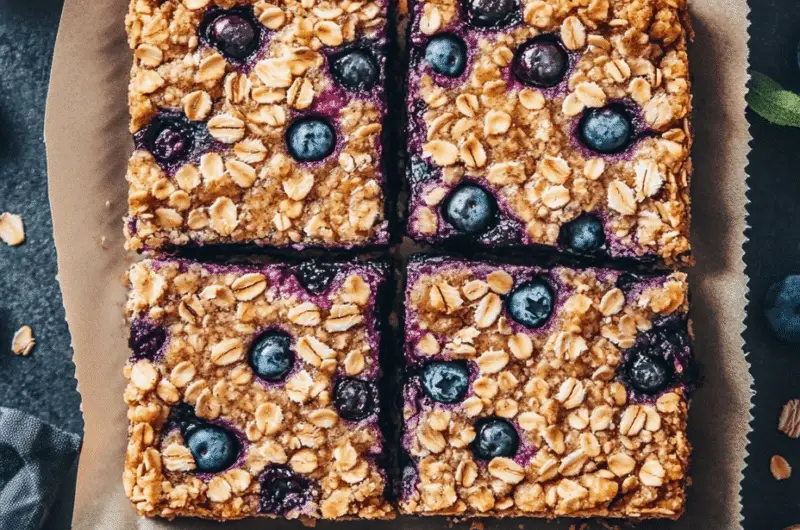 Blueberry Honey Oat Breakfast Bars 24 blueberry honey oat breakfast bars