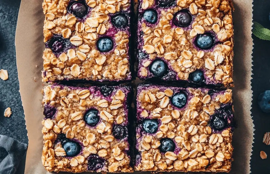 blueberry honey oat breakfast bars