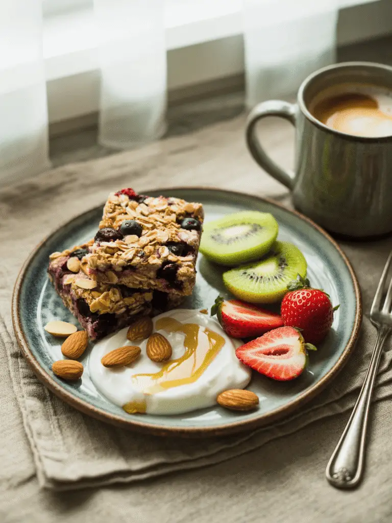 Blueberry Honey Oat Breakfast Bars 5 blueberry oat bar 4