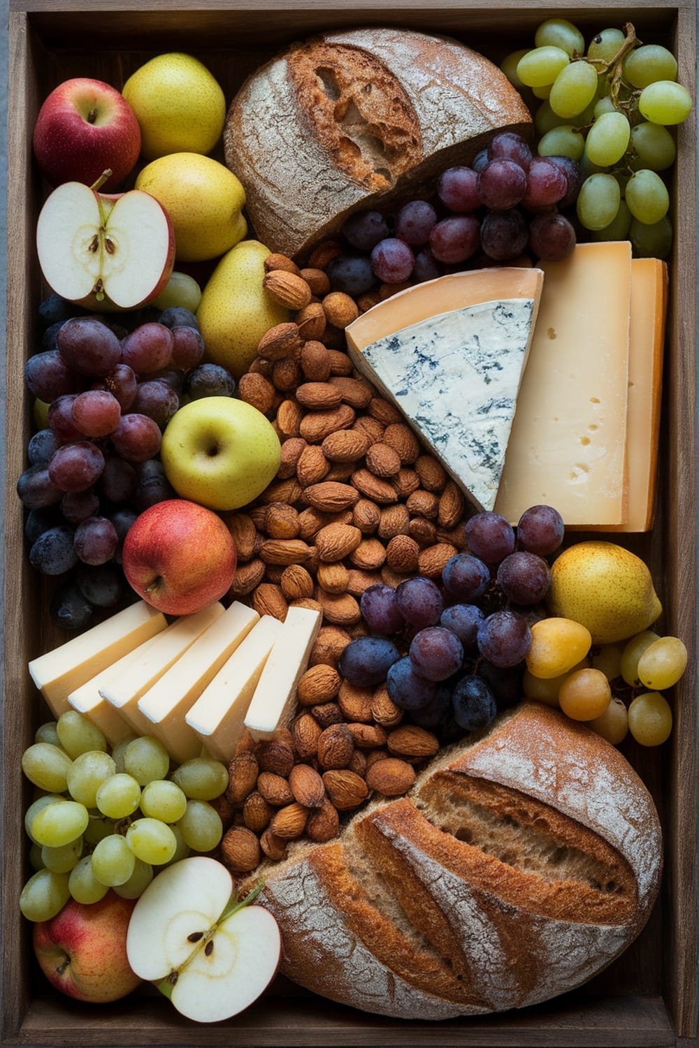 10 Stunning Charcuterie Platter Ideas for Your Next Backyard Party 10 A colorful charcuterie platter featuring fruits, cheeses, nuts, and bread.