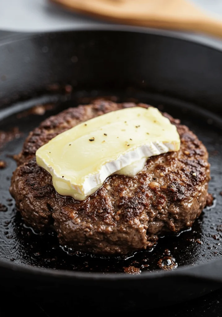 Smash Burger Sliders with Brie & Caramelized Onions 3 brie smashburger 1
