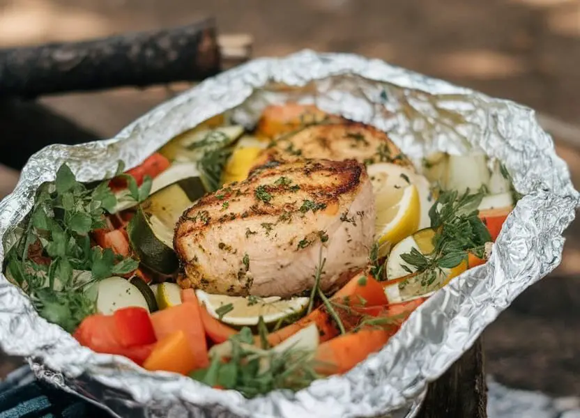 24 Quick and Easy Dinners for Your Next Camping Trip 1 foil packet lemon herb chicken 1
