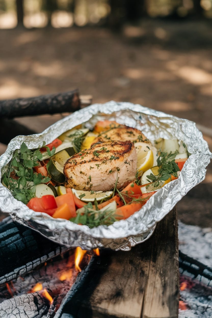 foil packet lemon herb chicken 1
